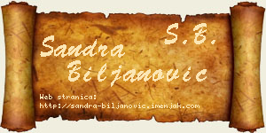 Sandra Biljanović vizit kartica